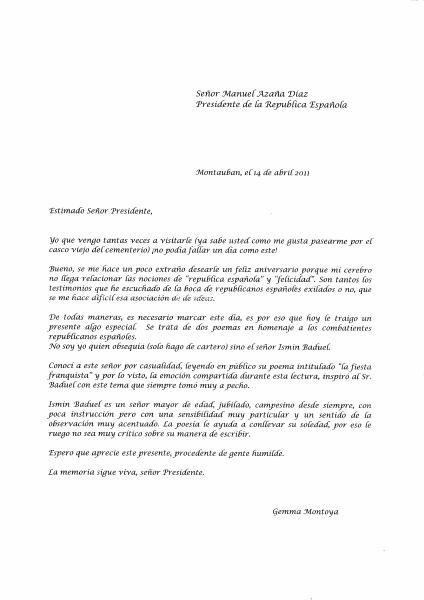 Aperçu : Courrier 1 de Gemma Montoya