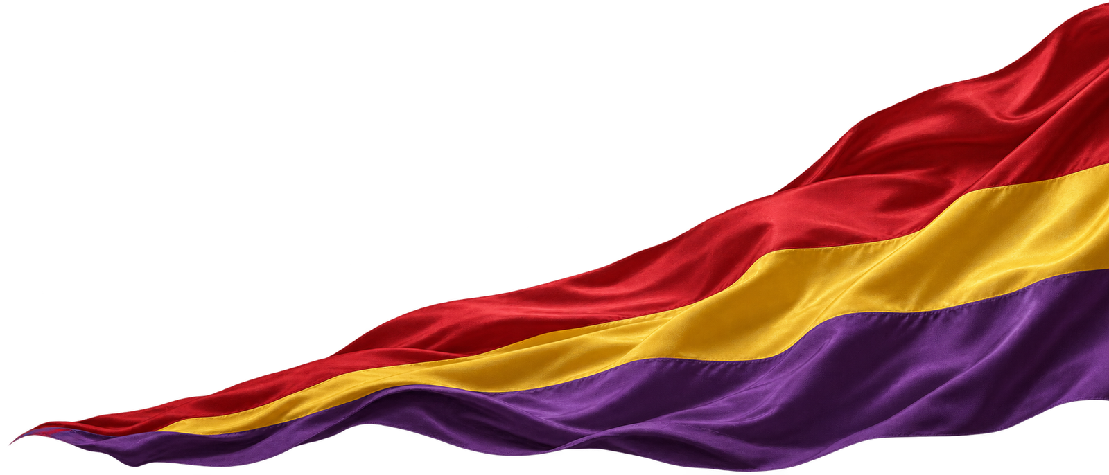 Drapeau de la Seconde République espagnole : rouge, jaune, violet