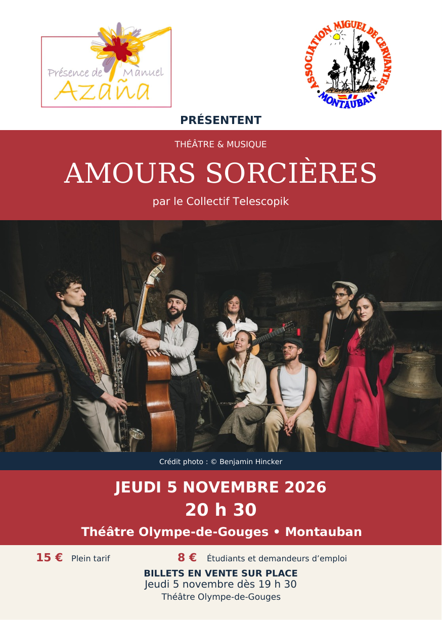 Flyer Amours sorcières, Collectif Telescopik