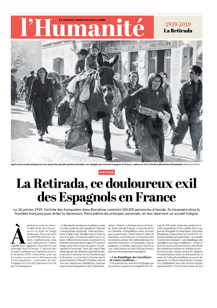 Aperçu : La Retirada — L’Humanité