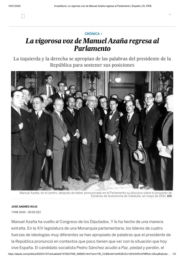 Aperçu : La vigorosa voz de Manuel Azaña regresa al Parlamento