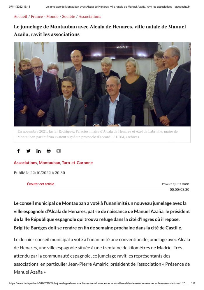 Aperçu : Le jumelage avec Alcalá de Henares ravit les associations