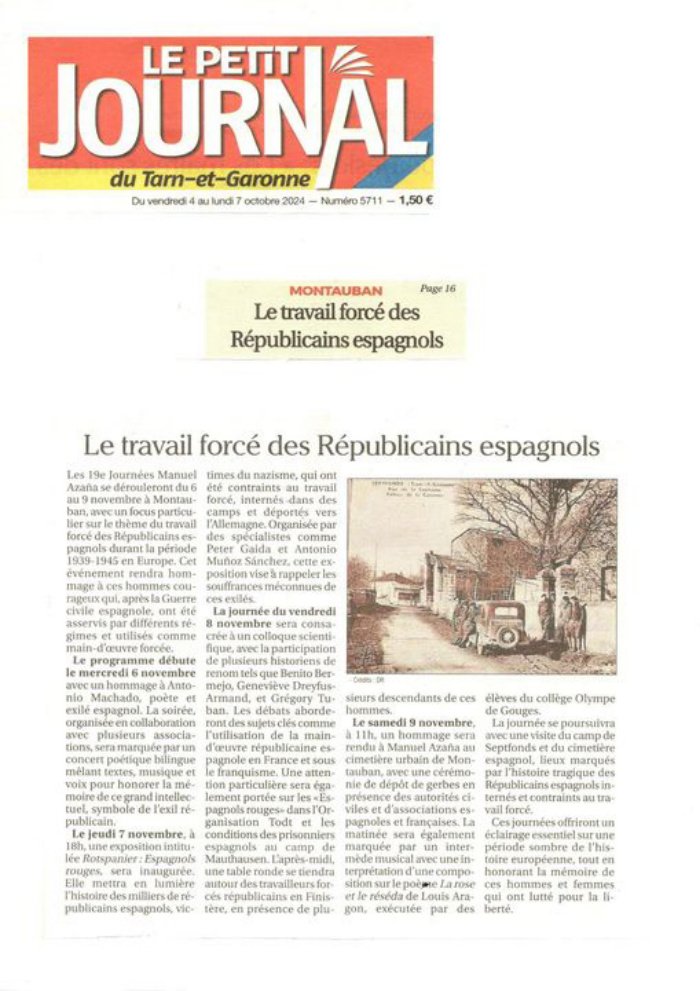 Aperçu : Le travail forcé des Républicains espagnols