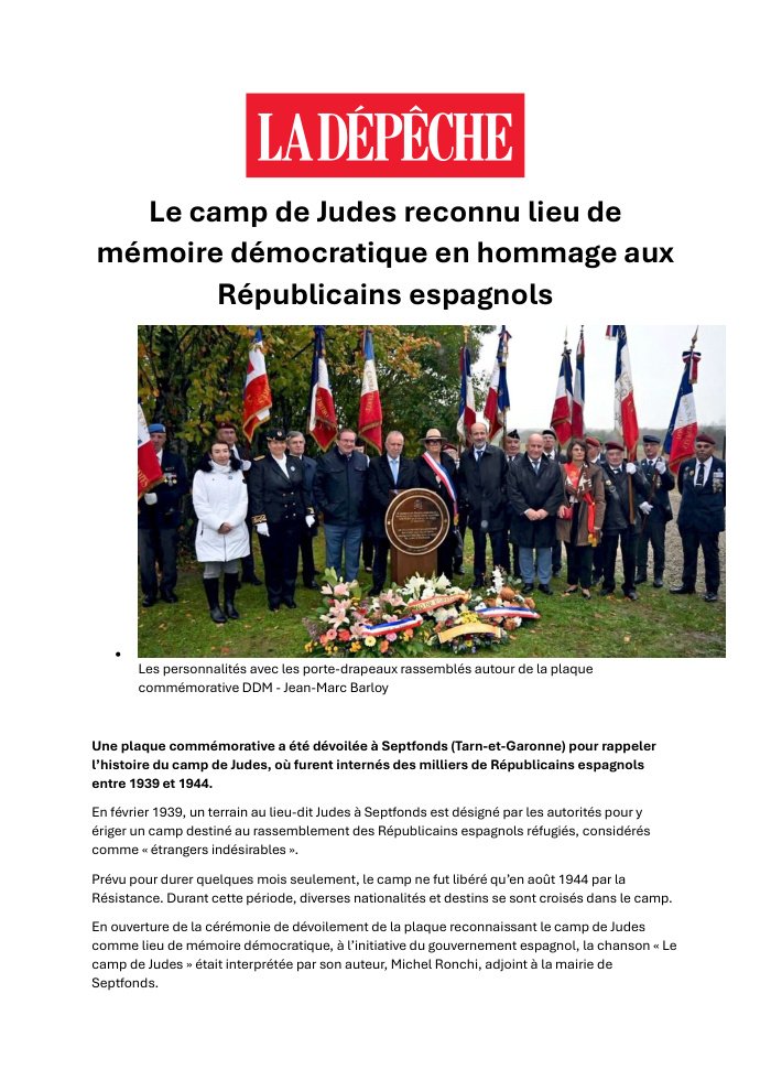 Aperçu : Le camp de Judes reconnu lieu de mémoire démocratique