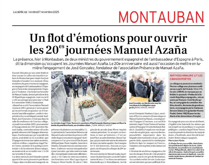 Aperçu : Un flot d’émotions pour ouvrir les 20es Journées Manuel Azaña