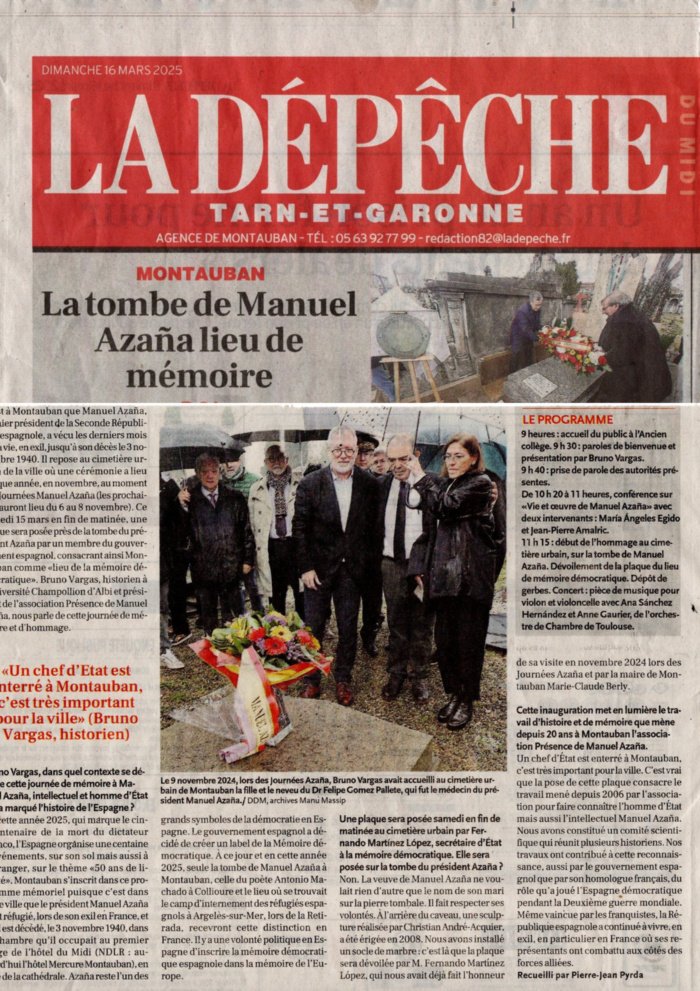 Aperçu : La tombe de Manuel Azaña, lieu de mémoire
