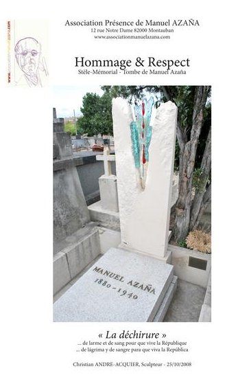 Couverture de la brochure Hommage et Respect, illustrée par la stèle-mémorial